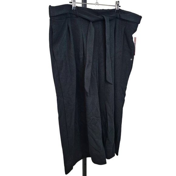 Ripzone Lounge Tie Waist Culottes Size 2X Black New With Tags - Picture 2 of 7